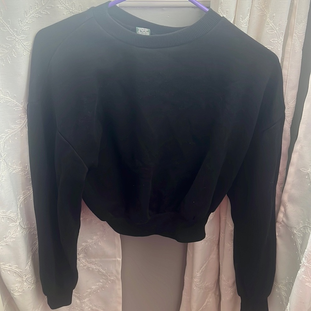 Black Cropped Hoodie